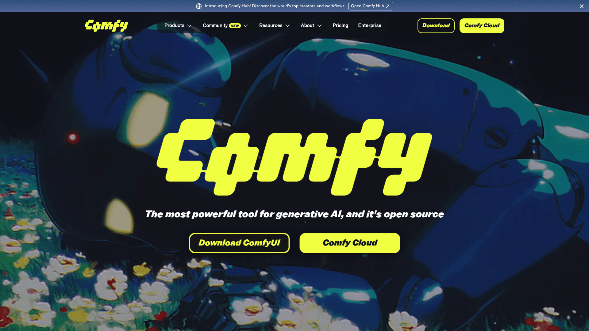 Interface ComfyUI, A ferramenta Open Source para IA Generativa, exibindo funcionalidades