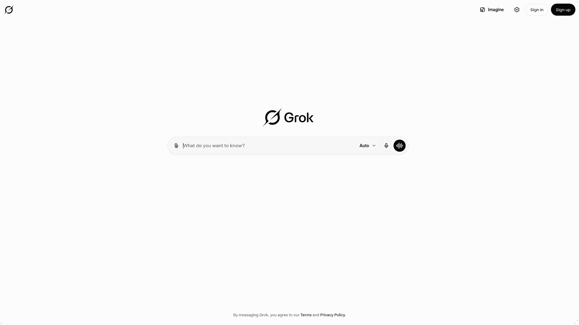 Interface Grok, Seu Companheiro de Conversa Inteligente e Criativo, exibindo funcionalidades