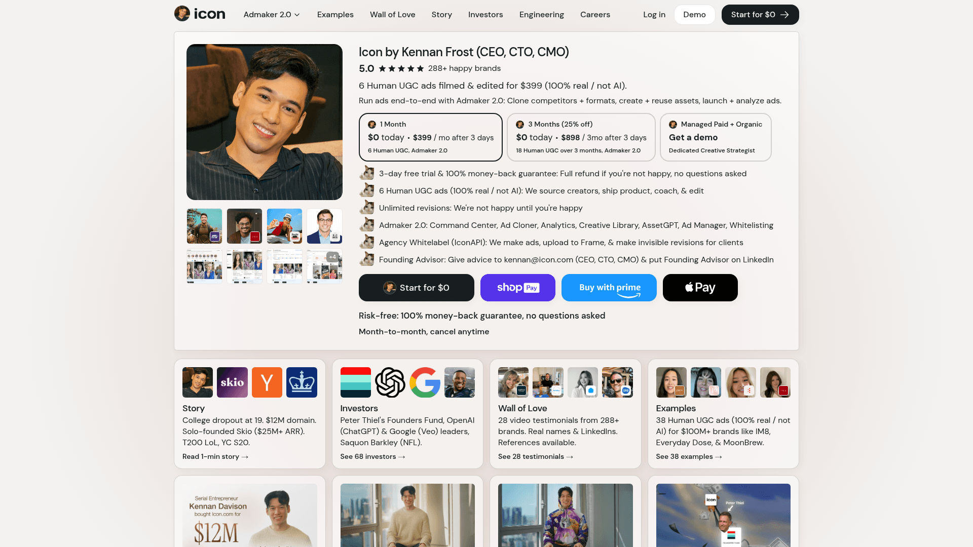 Interface Icon, Otimize Suas Campanhas de Anúncios com Criatividade Humana, exibindo funcionalidades
