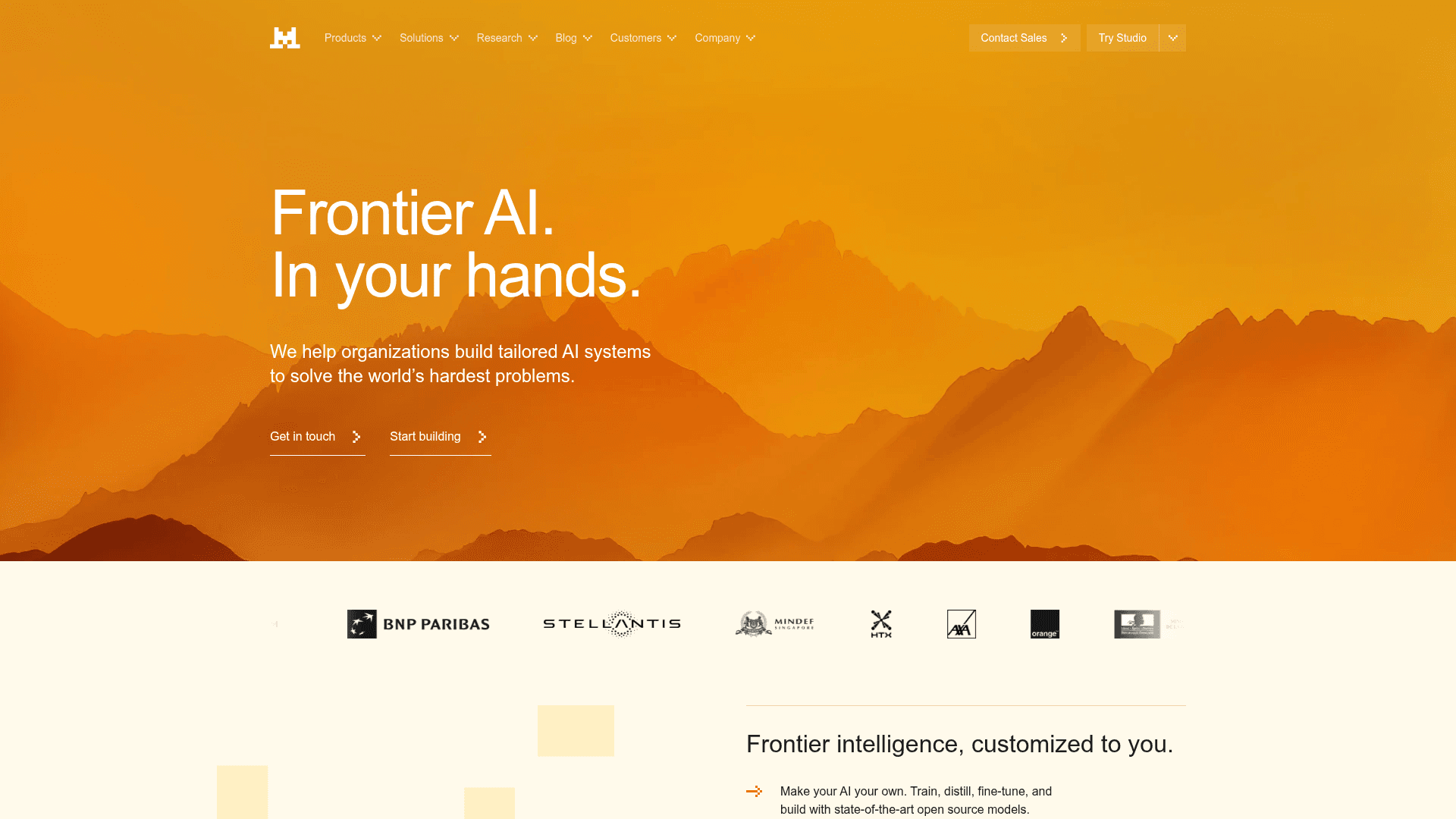Interface Mistral AI, IA de Fronteira ao Seu Alcance, exibindo funcionalidades