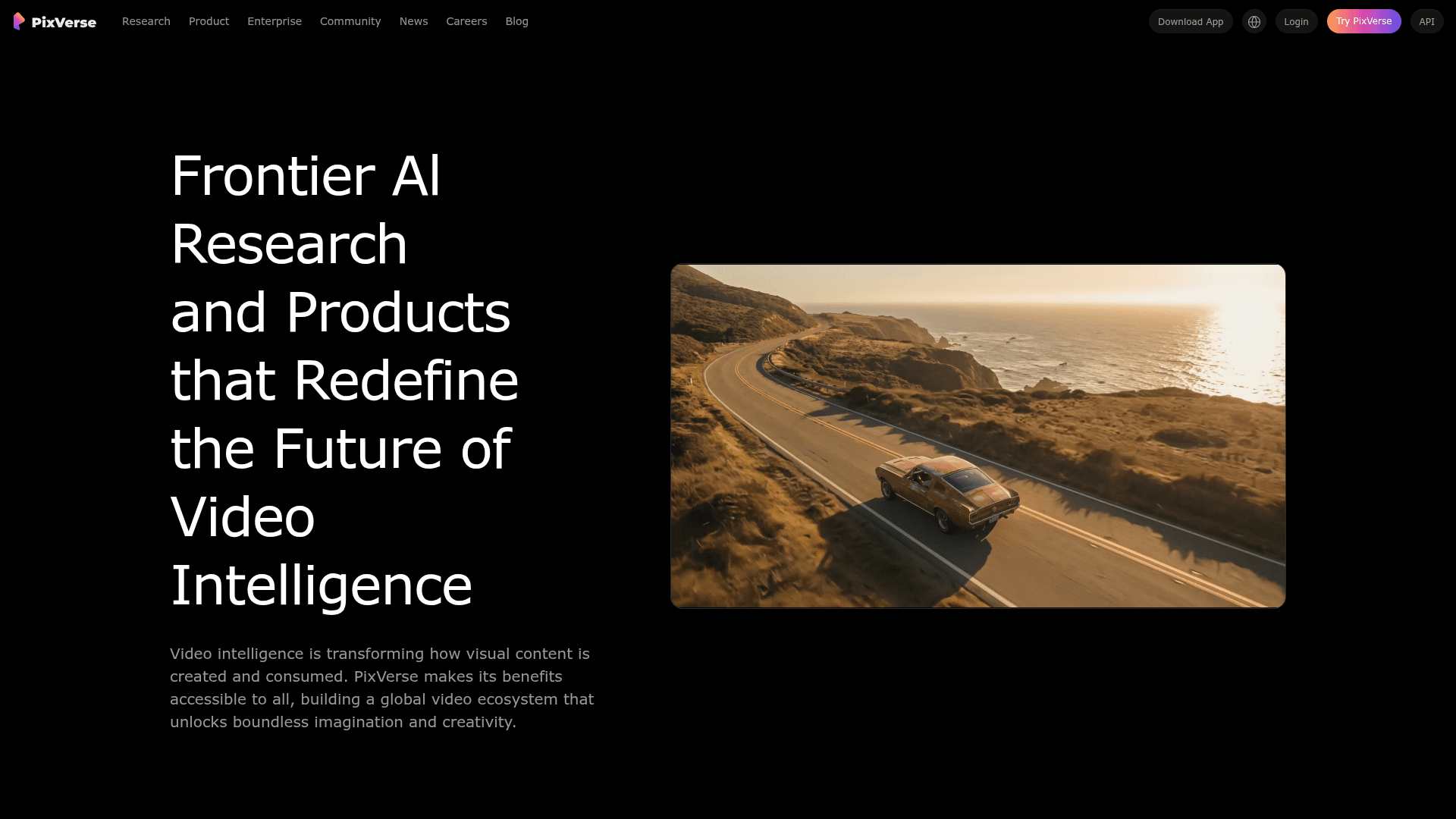 Interface pixverse, Geração de Vídeos e Imagens IA Gratuita, exibindo funcionalidades