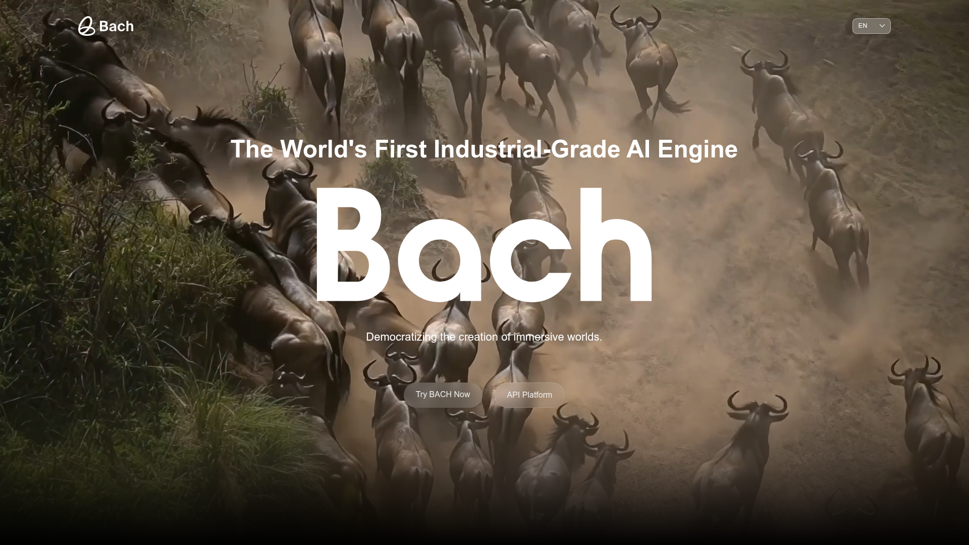 Logo Bach, ferramenta de IA para geração de vídeo