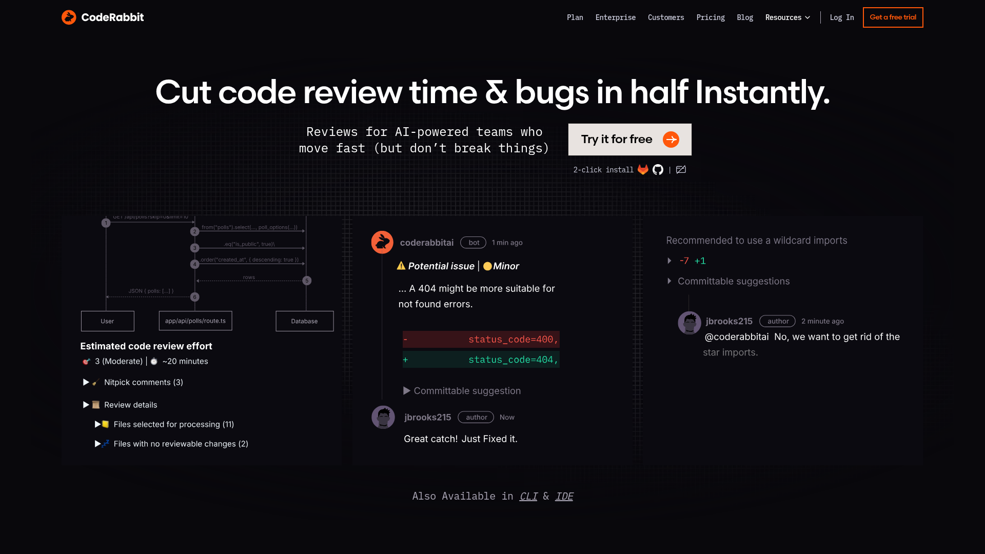 Logo CodeRabbit, ferramenta de IA para desenvolvimento de código