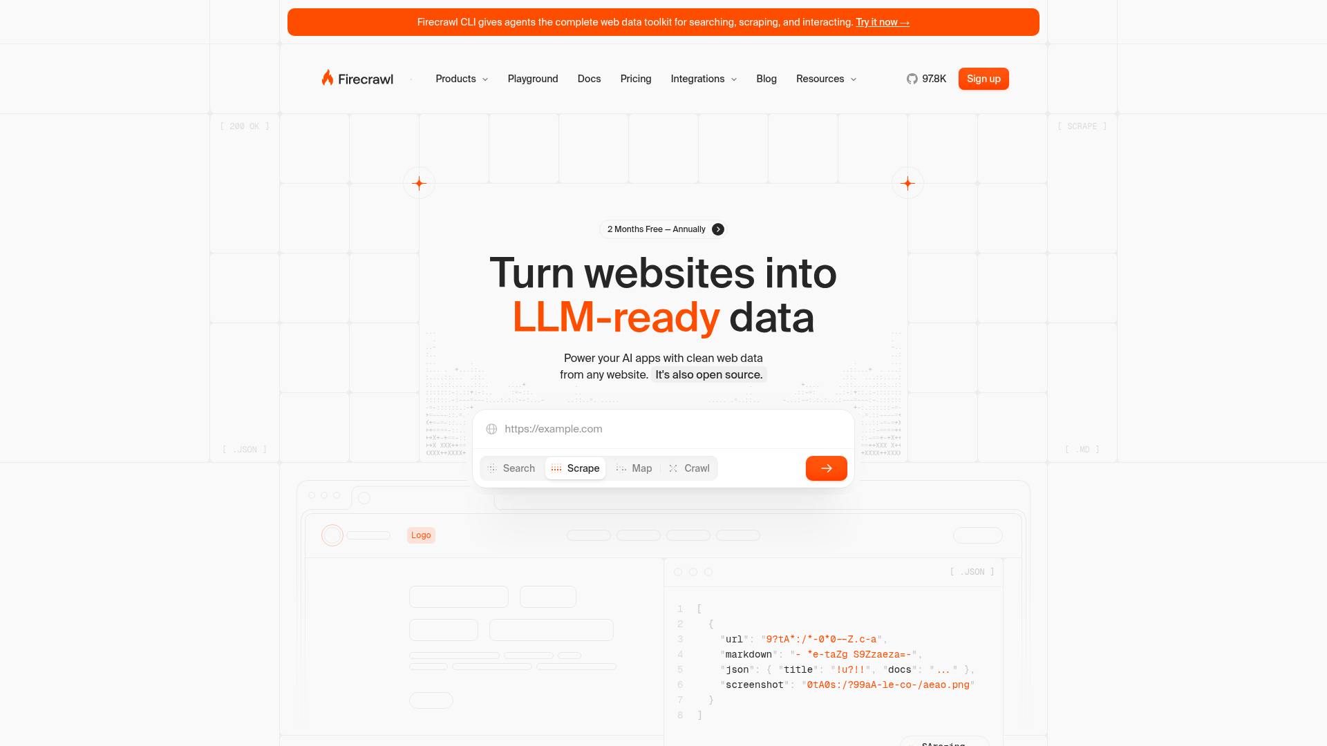 Logo Firecrawl, ferramenta de IA para produtividade