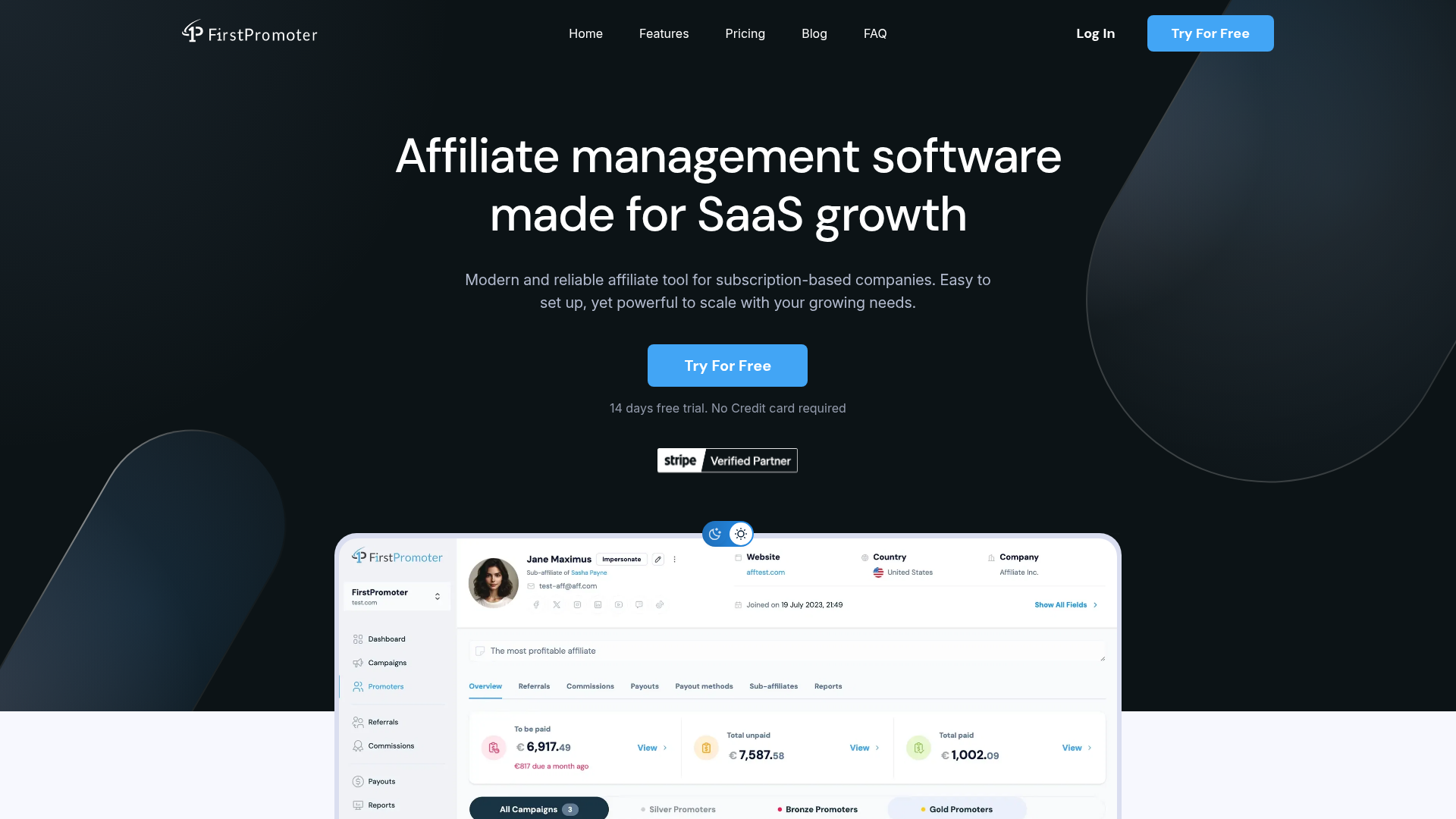 Logo FirstPromoter, ferramenta de IA para produtividade