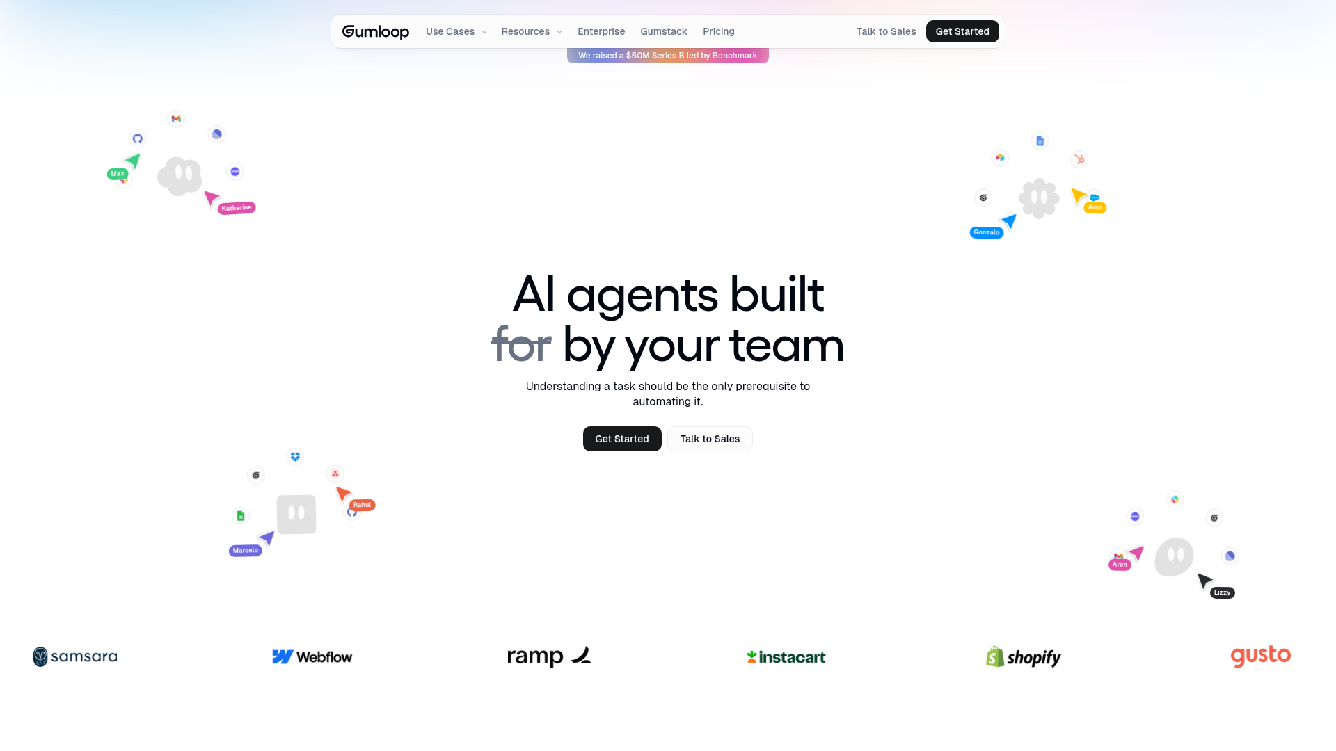 Logo Gumloop, ferramenta de IA para agentes de IA