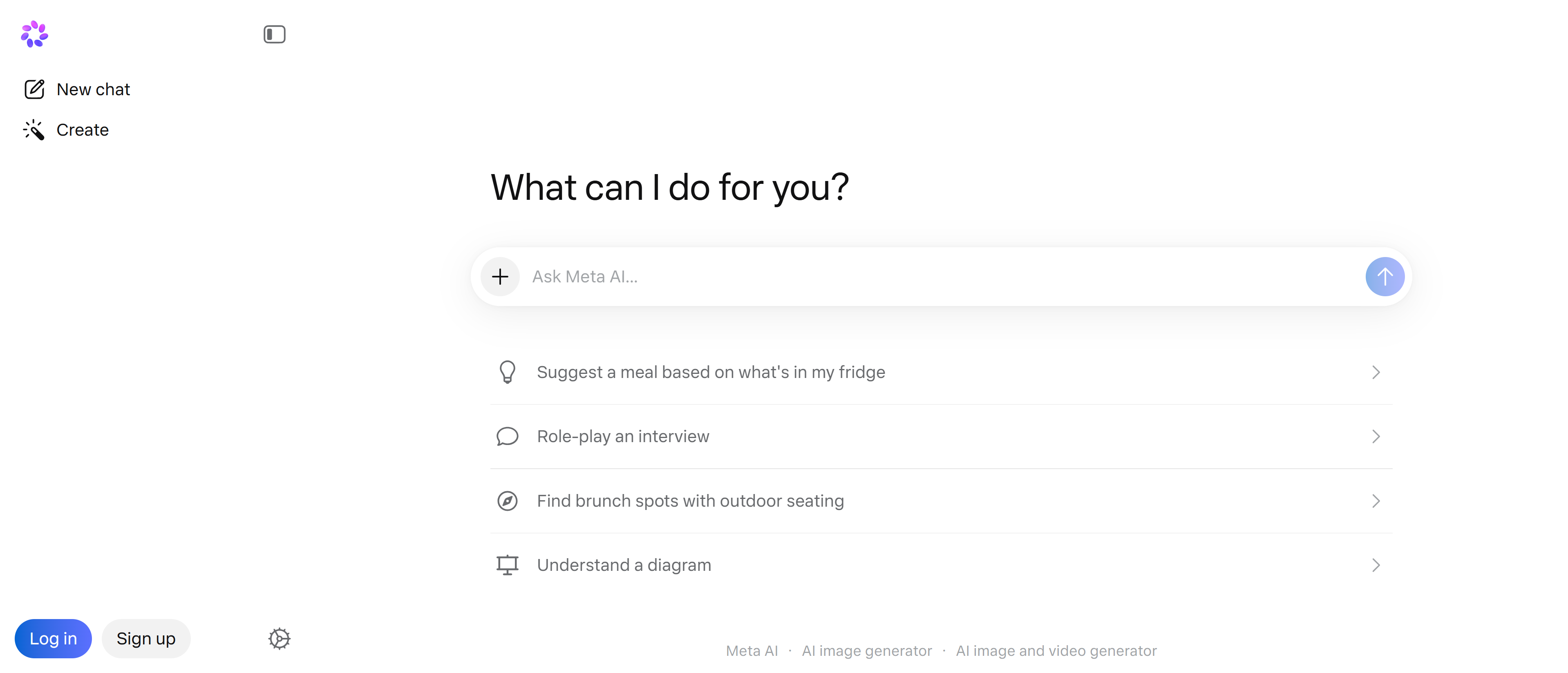Logo Meta AI, ferramenta de IA para chatbot