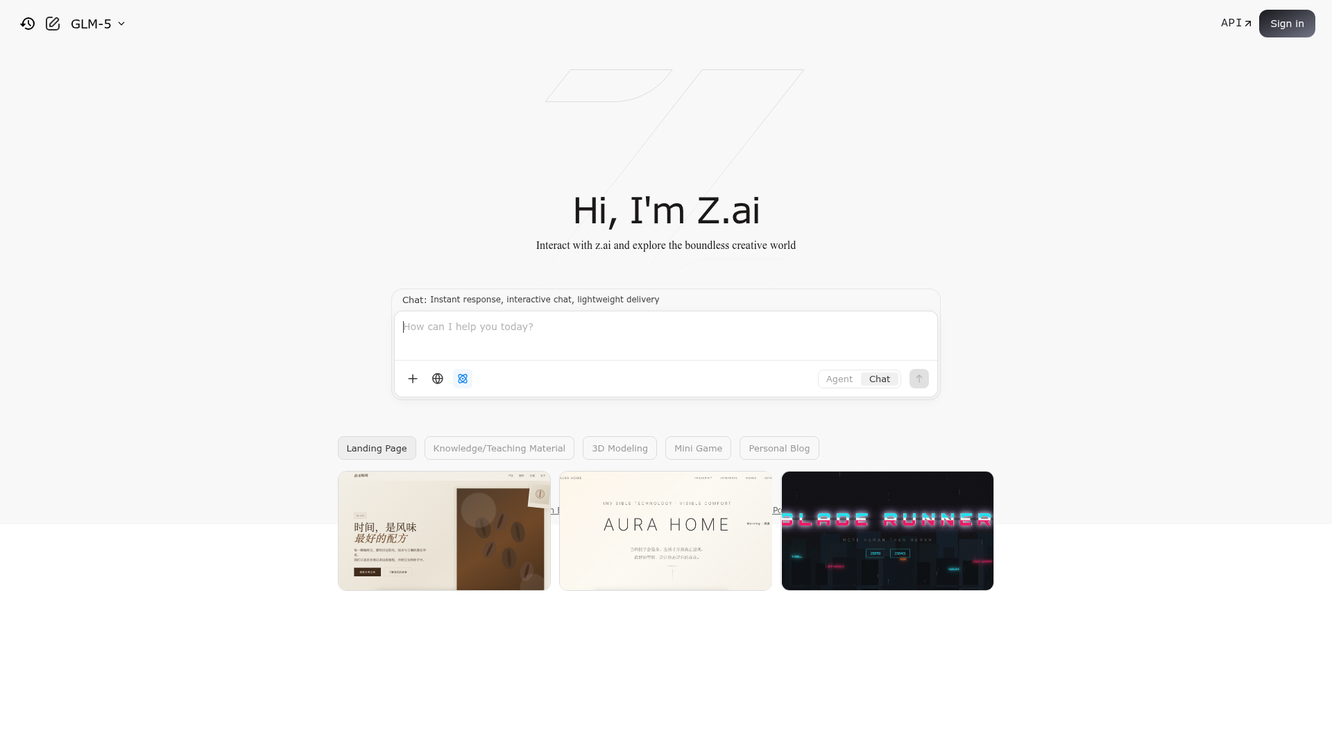 Logo Z.ai, ferramenta de IA para chatbot